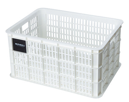 basil bicycle crate l - large - 40 liters - white