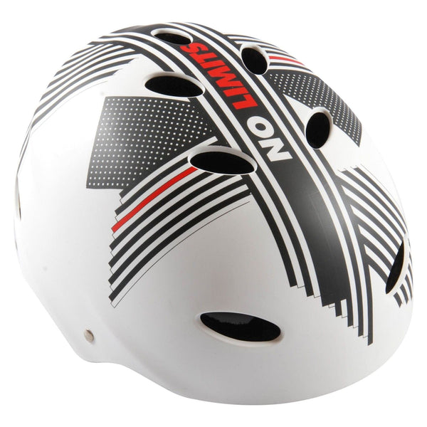 skate helmet no limits junior white/black/red size 55-57 cm