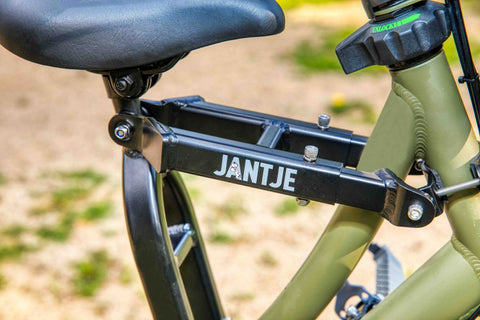 Saddle on tube mirage "jantje" for women's bike black