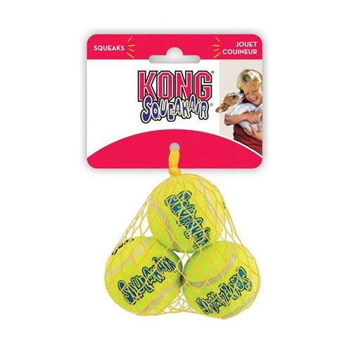 Load image into Gallery viewer, Kong Squeakair tennisbal geel met piep
