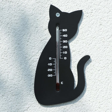 Nature Nature Wandthermometer kat zwart