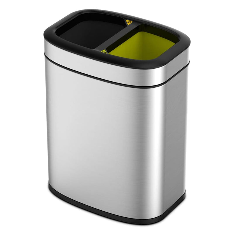 Load image into Gallery viewer, EKO EKO Afvalbak OLI-Cube 2x10 L matzilverkleurig
