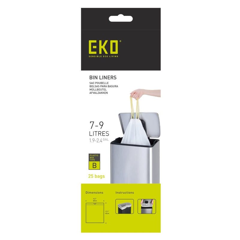 Load image into Gallery viewer, EKO EKO Vuilniszakkenset B 24x25 st 7-9 L wit
