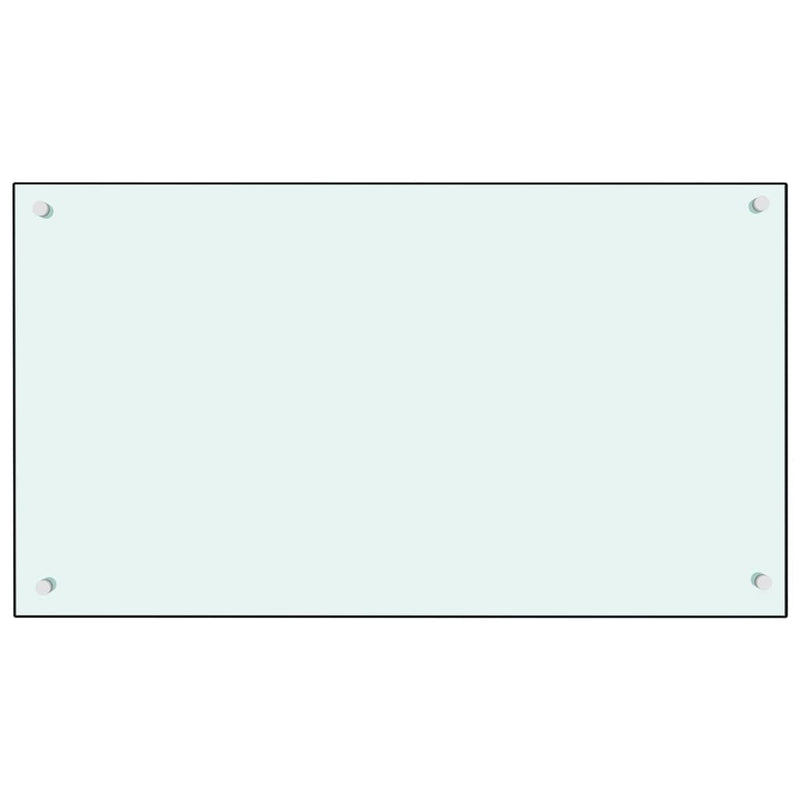 Load image into Gallery viewer, VidaXL Spatscherm keuken 90x50 cm gehard glas wit
