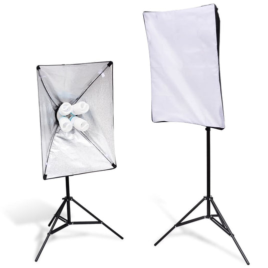 VidaXL Lampstatief 2 st met softbox