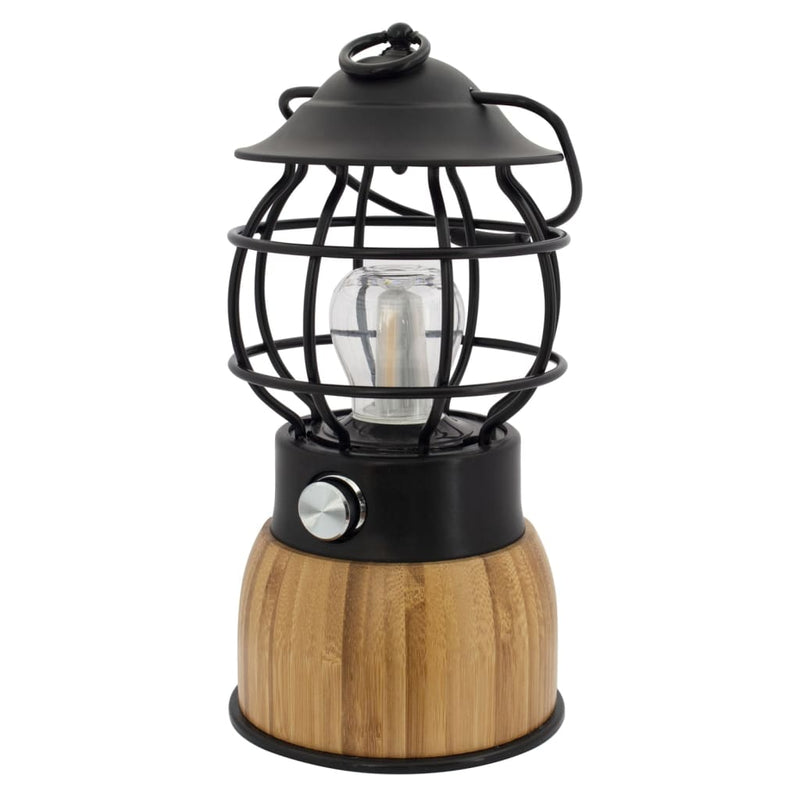 Load image into Gallery viewer, Eurotrail Campinglamp Breeze LED bamboe zwart

