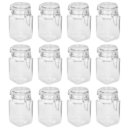 VidaXL Jampotten met sluiting 12 st 260 ml glas
