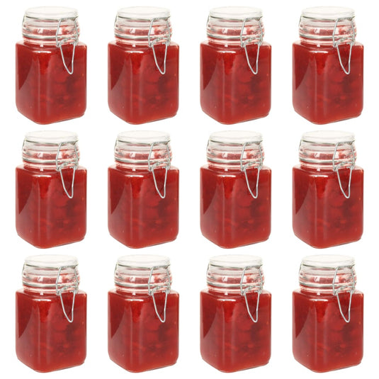 VidaXL Jampotten met sluiting 12 st 260 ml glas