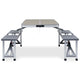 VidaXL Campingtafel inklapbaar met 4 zitjes staal en aluminium