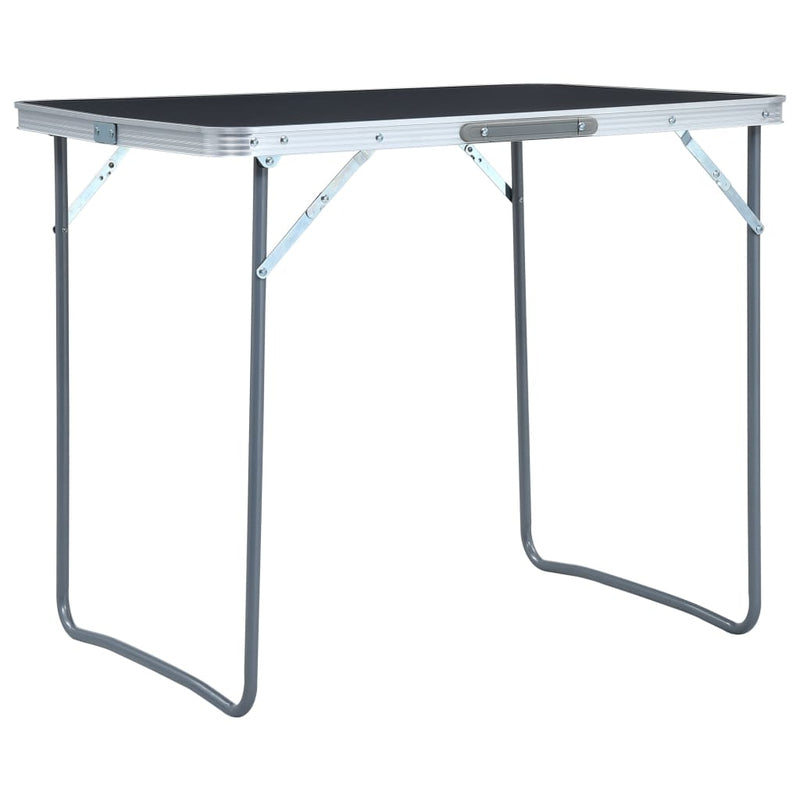 Load image into Gallery viewer, VidaXL Campingtafel inklapbaar met metalen frame 80x60 cm grijs
