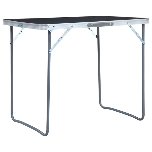 VidaXL Campingtafel inklapbaar met metalen frame 80x60 cm grijs
