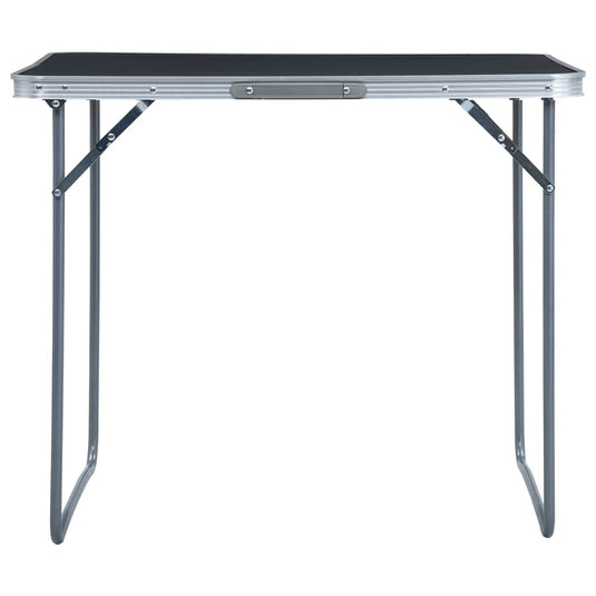 VidaXL Campingtafel inklapbaar met metalen frame 80x60 cm grijs