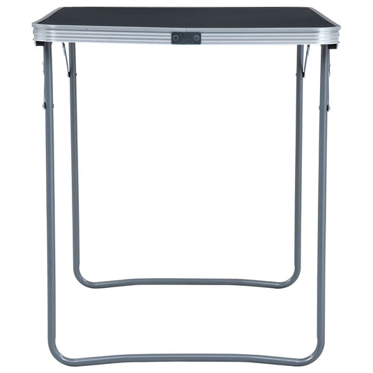 VidaXL Campingtafel inklapbaar met metalen frame 80x60 cm grijs