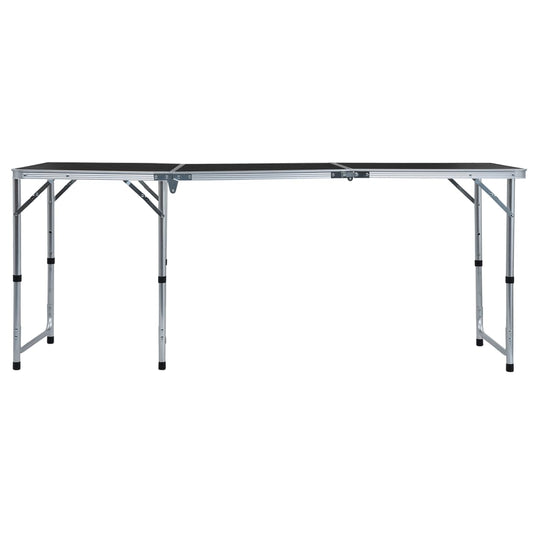 VidaXL Campingtafel inklapbaar 180x60 cm aluminium grijs