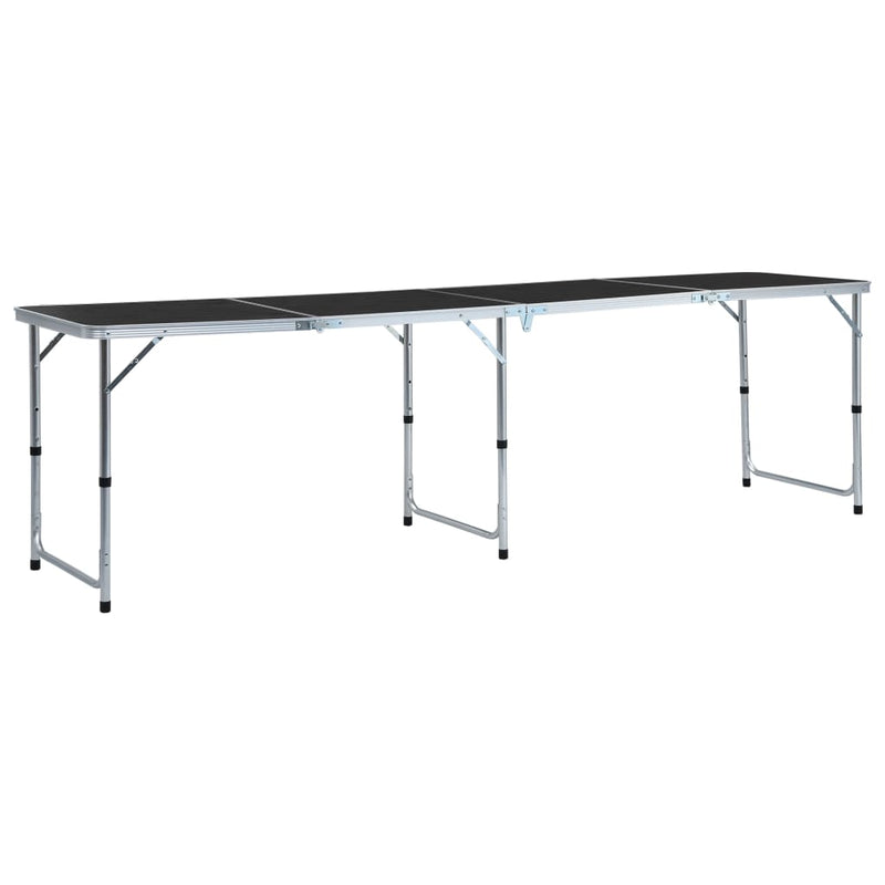 Load image into Gallery viewer, VidaXL Campingtafel inklapbaar 240x60 cm aluminium grijs
