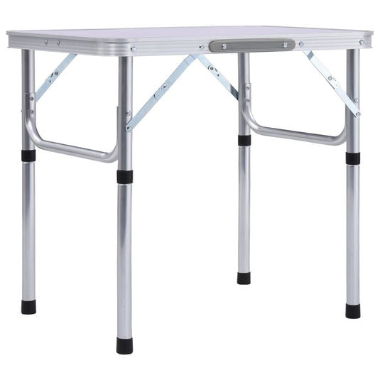 VidaXL Campingtafel inklapbaar 60x45 cm aluminium wit
