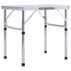 VidaXL Campingtafel inklapbaar 60x45 cm aluminium wit
