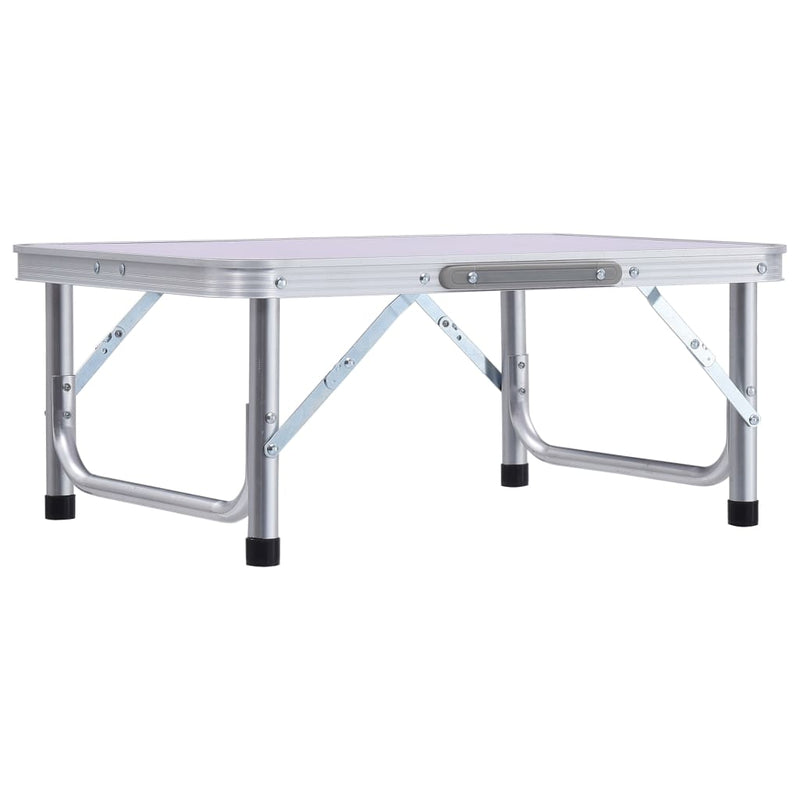 Load image into Gallery viewer, VidaXL Campingtafel inklapbaar 60x45 cm aluminium wit
