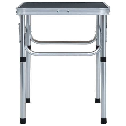 VidaXL Campingtafel inklapbaar 60x45 cm aluminium grijs