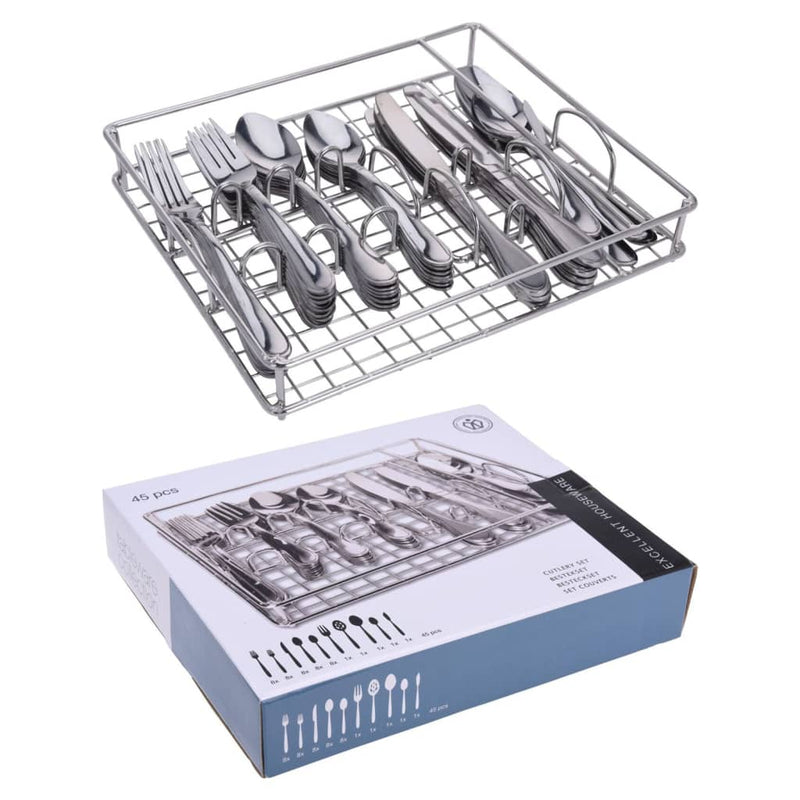Load image into Gallery viewer, Excellent Houseware Houseware 45-delige Bestekset roestvrij staal
