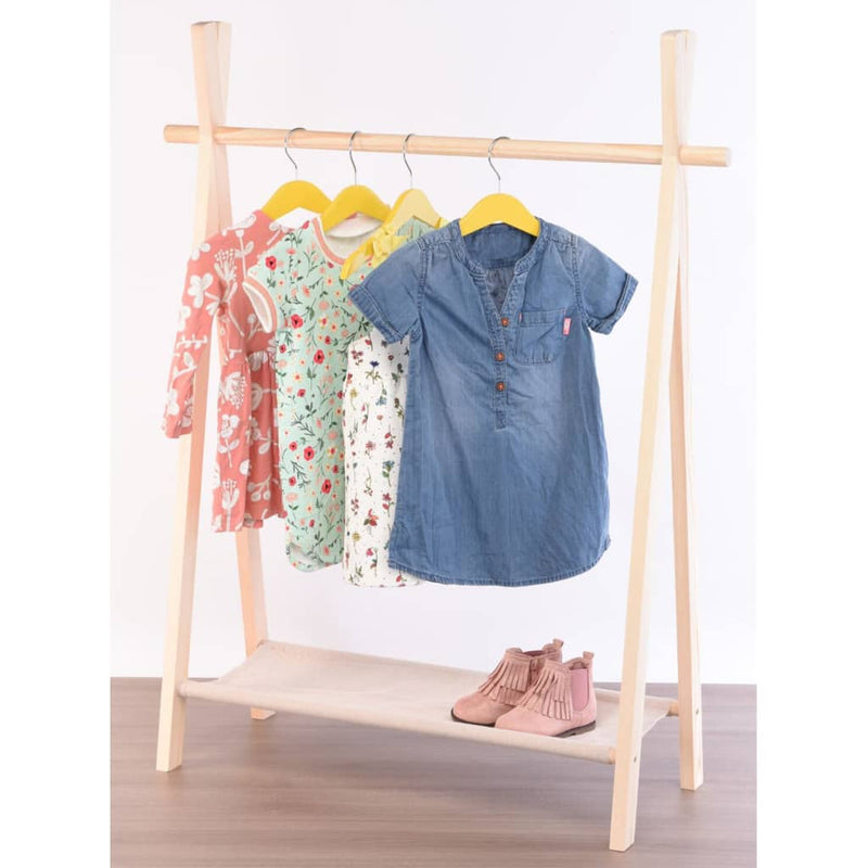Load image into Gallery viewer, Storage solutions Kinderkledingrek van Beukenhout
