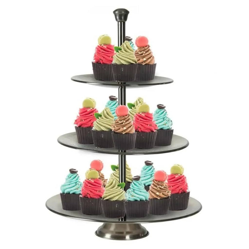 Load image into Gallery viewer, Excellent Houseware Houseware Etagère 3-laags 36,5 cm roestvrij staal

