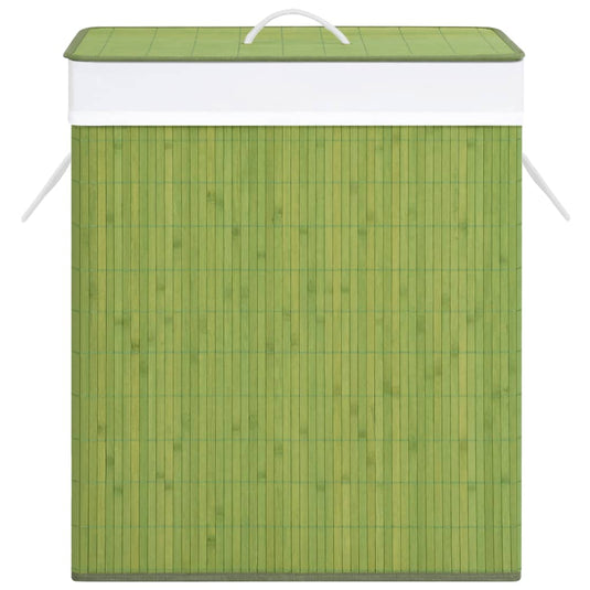 VidaXL Wasmand met 2 vakken 100 L bamboe groen