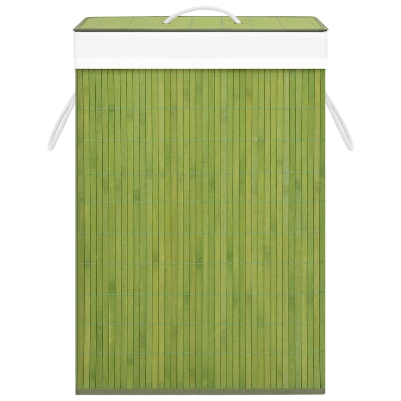 Load image into Gallery viewer, VidaXL Wasmand met 1 vak bamboe groen
