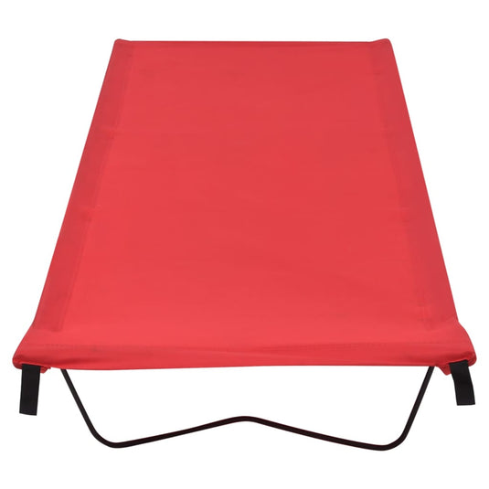 VidaXL Campingbedden 2 st 180x60x19 cm oxford stof en staal rood