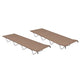VidaXL Campingbedden 2 st 180x60x19 cm oxford stof en staal taupe