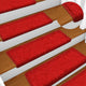 VidaXL Trapmatten 5 st 65x21x4 cm rood