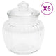 VidaXL Opbergpotten 6 st 500 ml glas