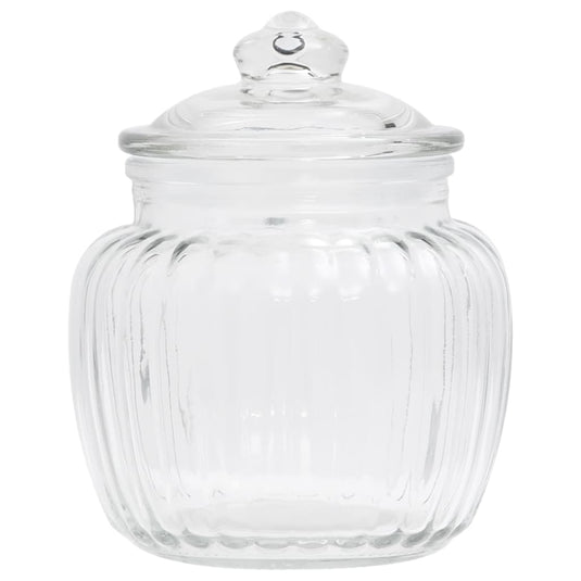 VidaXL Opbergpotten 6 st 500 ml glas