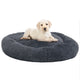 VidaXL Honden- kattenkussen wasbaar 90x90x16 cm pluche donkergrijs