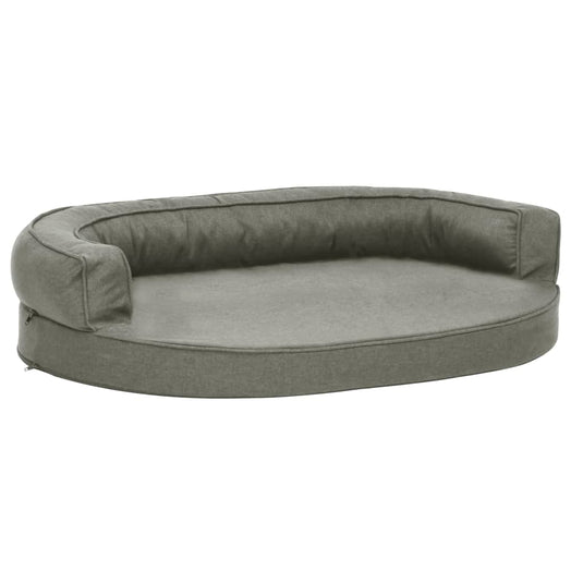VidaXL Hondenbed ergonomisch linnen-look 75x53 cm grijs