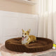 VidaXL Hondenmand 110x90x23 cm pluche bruin