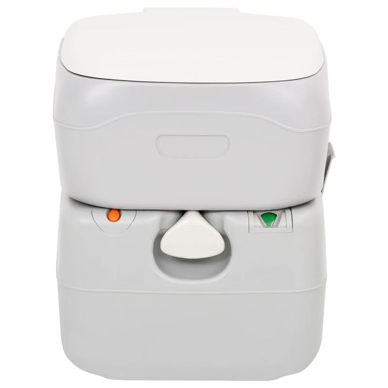 Load image into Gallery viewer, VidaXL Campingtoilet draagbaar 22+12 L HDPE grijs en wit
