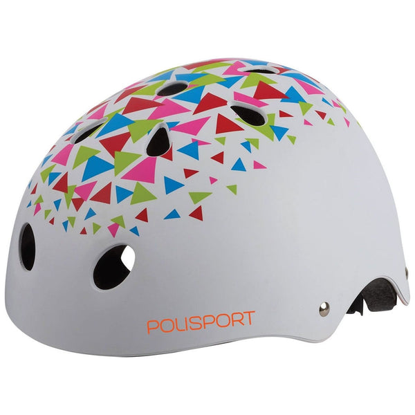 Polisport urban radical cycling helmet s 53-55cm triangles white/orange