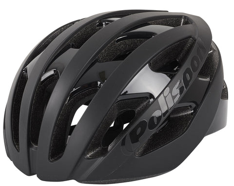 polisport light pro bicycle helmet m 52-58cm matt black/black