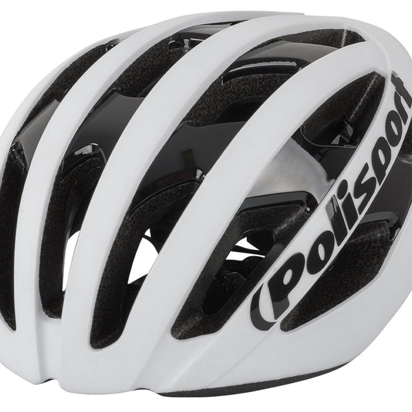 polisport light pro bicycle helmet m 52-58cm matt white/black