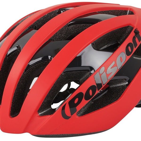 polisport light pro bicycle helmet m 52-58cm matt red/black