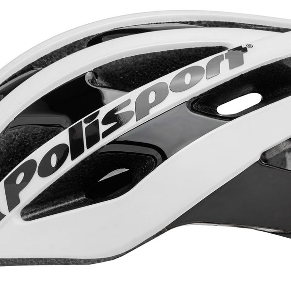 polisport light pro bicycle helmet l 58-62cm matt white/black