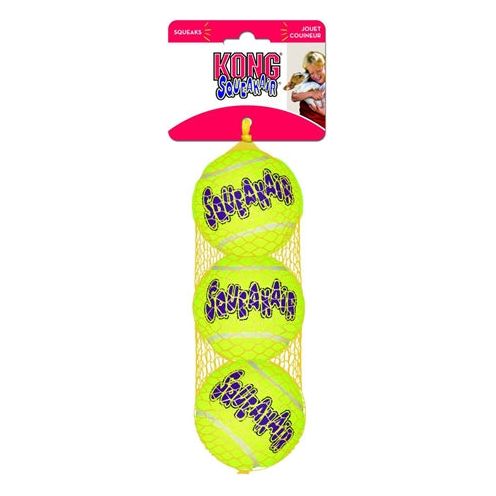 Kong Squeakair tennisbal geel met piep