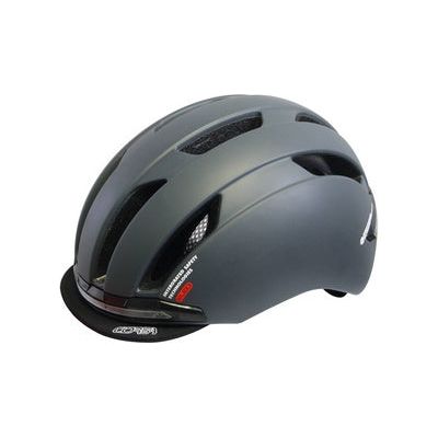 qt cycle tech helmet led inmold urban flux matt d/grey 58-61 cm 2810389