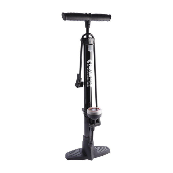 Mirage high pressure floor pump with pressure gauge black