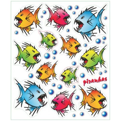 Sticker set piranhas