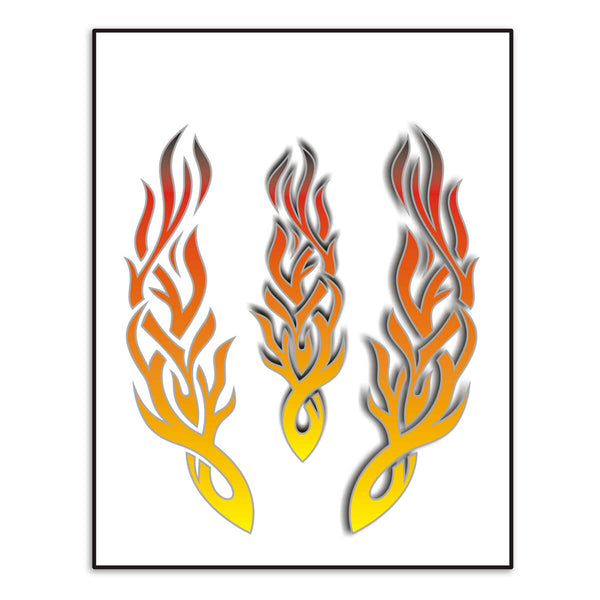 Sticker set tribal flames