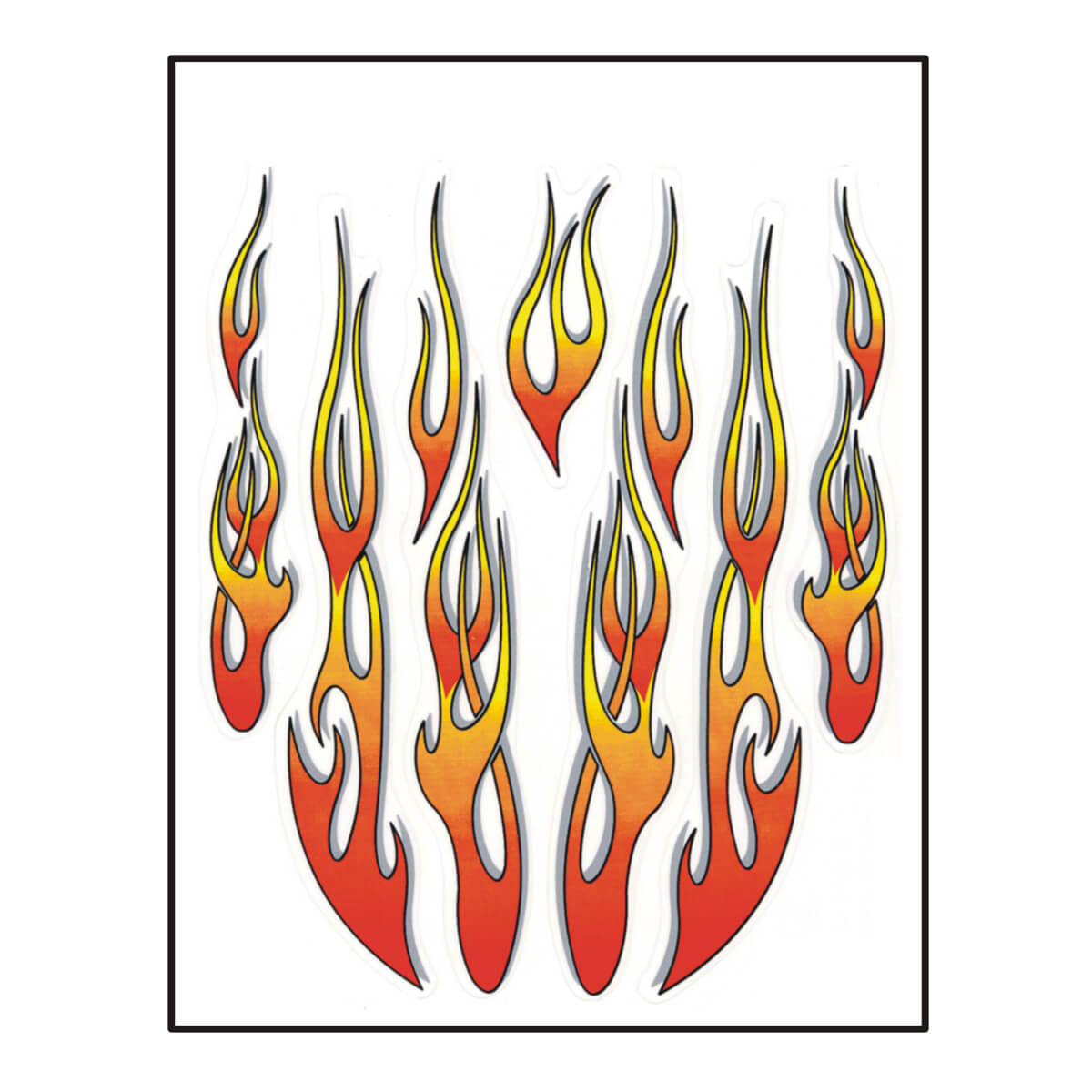 Flame sticker set 911