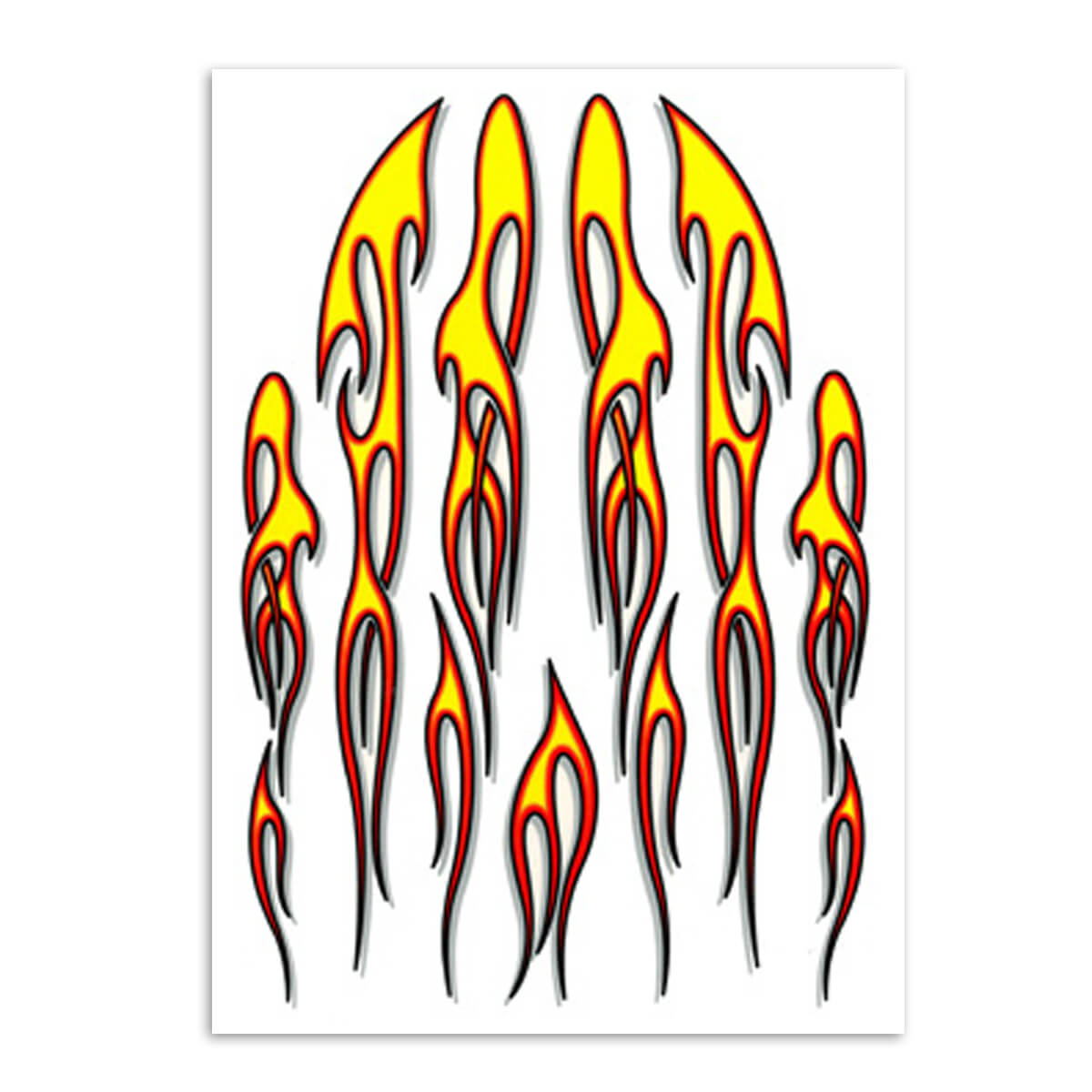 Flame sticker set