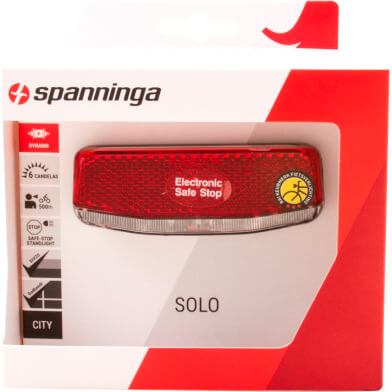 Spanninga achterlicht Solo XDvS dynamo 50 80mm